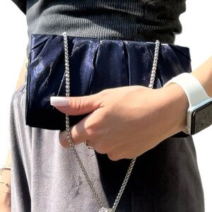 Nino Vintage Silk Jewel Midnight Clutch